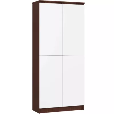 Policová skriňa 80 cm VALESTRA - wenge / biela