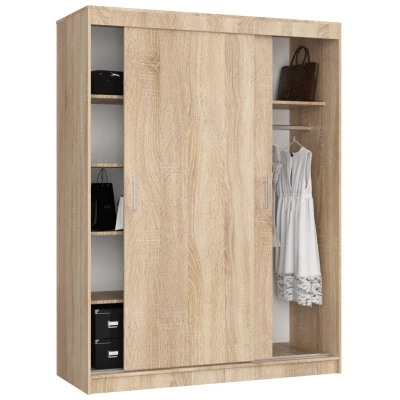 Priestranná šatníková skriňa 150 cm VALESTRA - dub sonoma