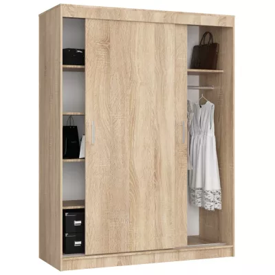 Priestranná šatníková skriňa 150 cm VALESTRA - dub sonoma