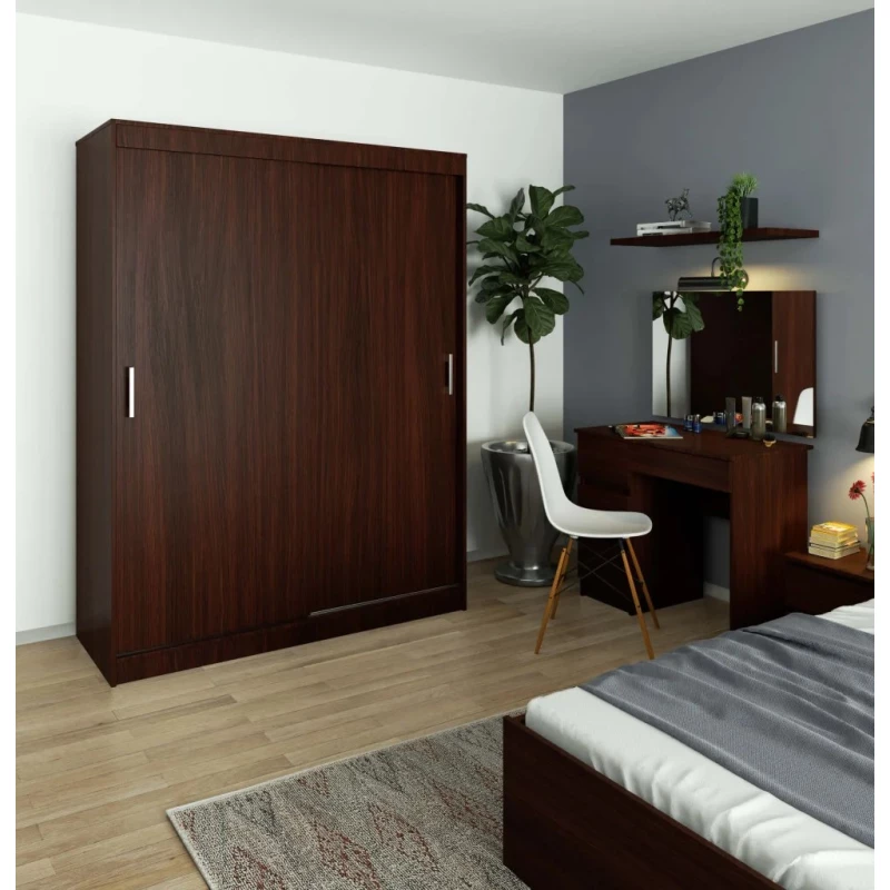 Priestranná šatníková skriňa 150 cm VALESTRA - wenge