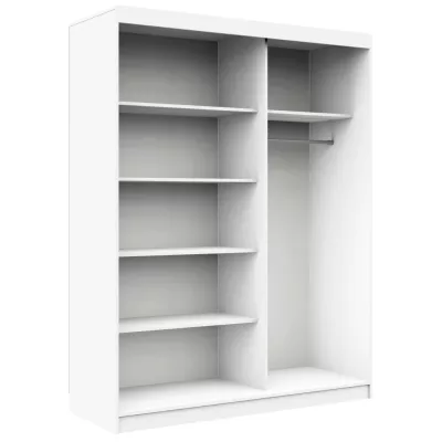 Priestranná šatníková skriňa 150 cm VALESTRA - biela / dub sonoma