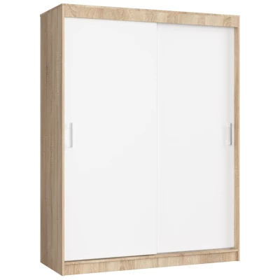 Priestranná šatníková skriňa 150 cm VALESTRA - dub sonoma / biela