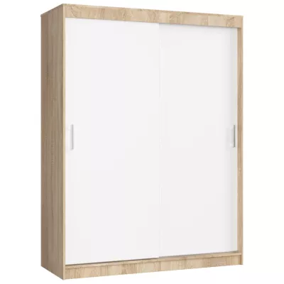 Priestranná šatníková skriňa 150 cm VALESTRA - dub sonoma / biela