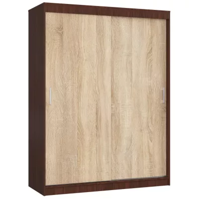 Priestranná šatníková skriňa 150 cm VALESTRA - wenge / dub sonoma