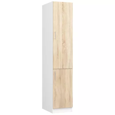 Potravinová skriňa TRIVORA - šírka 40 cm, biela / dub sonoma