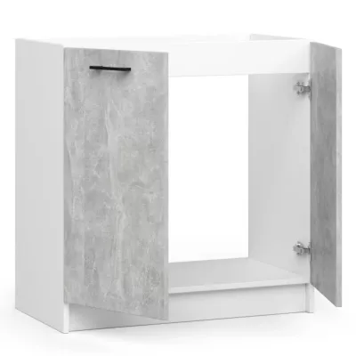 Drezová skrinka 80 cm VERMINA - biela / betón