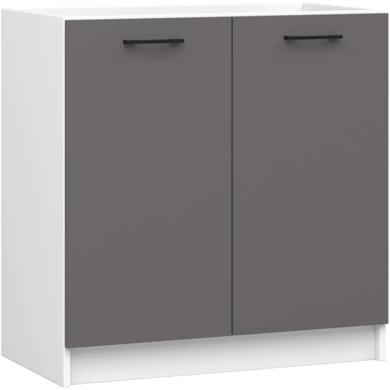 Drezová skrinka 80 cm VERMINA - biela / šedá