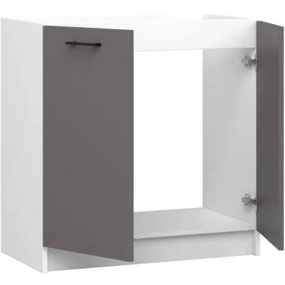 Drezová skrinka 80 cm VERMINA - biela / šedá