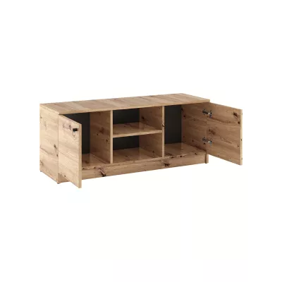 TV stolík s dvierkami GIDOEN - dub artisan