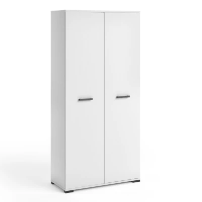 Šatníková dvojdverová skriňa 90 cm KLENRI - biela
