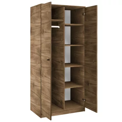 Dvojdverová šatníková skriňa 80 cm MIRIEL - brandy castello