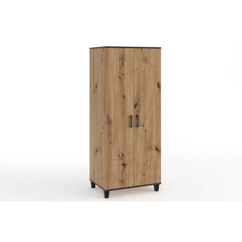 Dvojdverová šatníková skriňa 80 cm NAIRI - dub artisan