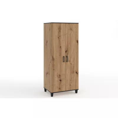 Dvojdverová šatníková skriňa 80 cm NAIRI - dub artisan