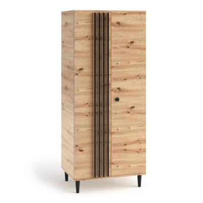 Dvojdverová skriňa s lamelami 80 cm WARDOX - dub artisan