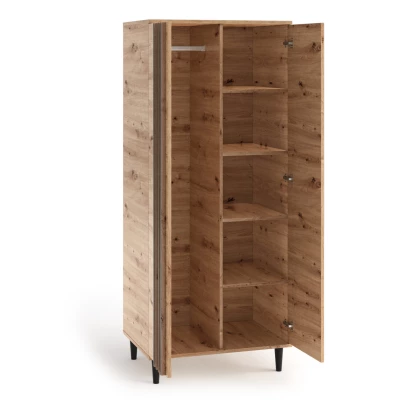 Dvojdverová skriňa s lamelami 80 cm WARDOX - dub artisan