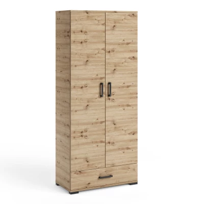 Vysoká dvojdverová skriňa 80 cm KLENRI - dub artisan