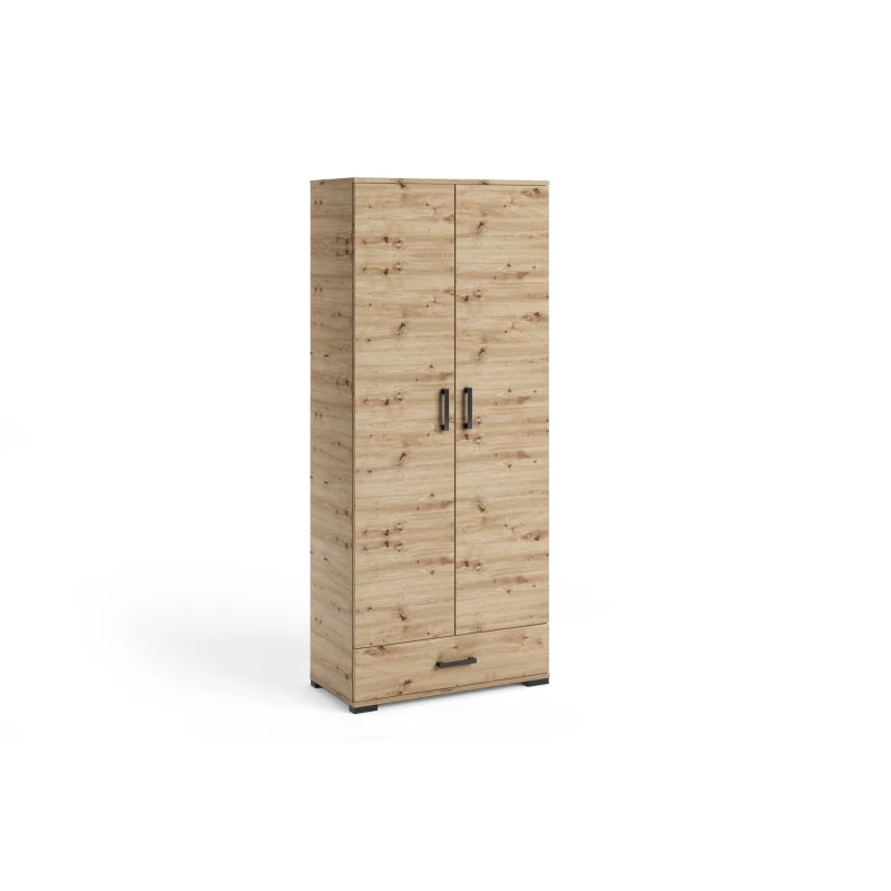 Vysoká dvojdverová skriňa 80 cm KLENRI - dub artisan