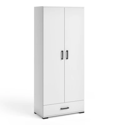 Vysoká dvojdverová skriňa 80 cm KLENRI - biela