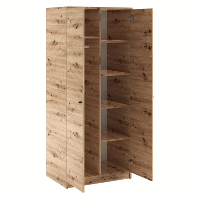 Dvojdverová skriňa 80 cm GIDOEN - dub artisan