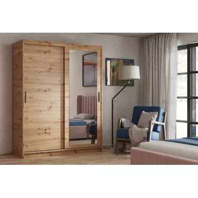 Dvojdverová skriňa so zrkadlom 100 cm SKRONA - dub artisan