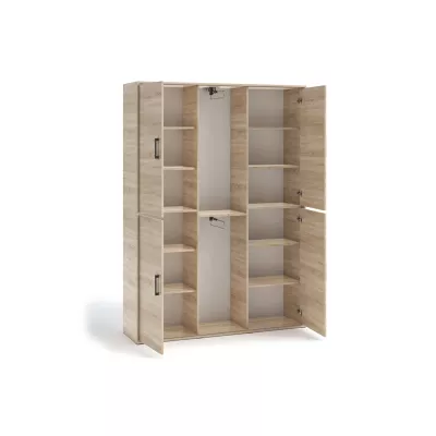 Priestranná šatníková skriňa so zrkadlom 150 cm AUREVIA - dub sonoma