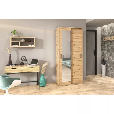 Dvojdverová šatníková skriňa 90 cm AUREVIA - dub artisan