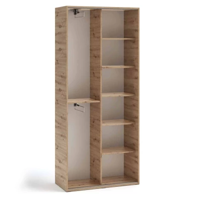 Dvojdverová šatníková skriňa 90 cm AUREVIA - dub artisan
