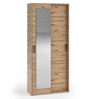 Dvojdverová šatníková skriňa 90 cm AUREVIA - dub artisan