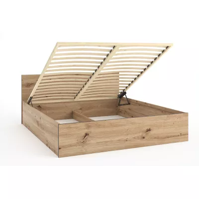 Manželská posteľ s úložným priestorom 160X200 NAIRI - dub artisan