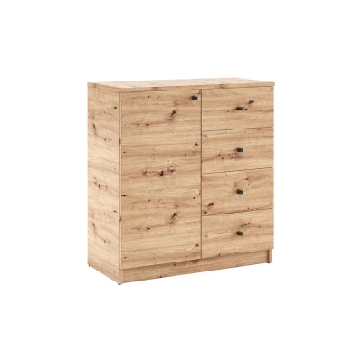 Úzka kombinovaná komoda GIDOEN - dub artisan