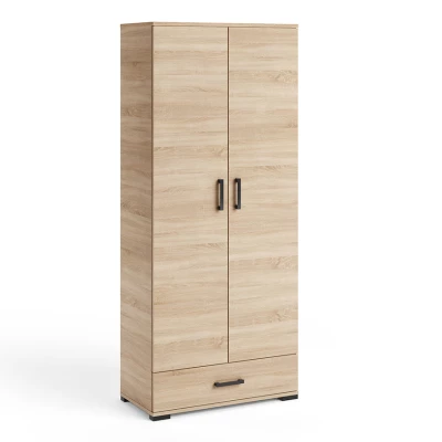 Vysoká dvojdverová skriňa 80 cm KLENRI - dub sonoma