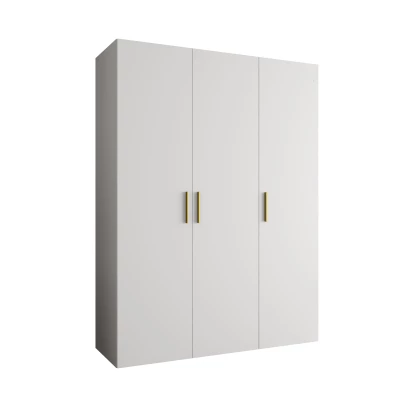 Priestranná šatníková skriňa HELMA 1 150 cm - biela / zlaté úchyty