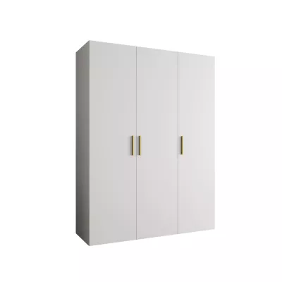 Priestranná šatníková skriňa HELMA 1 150 cm - biela / zlaté úchyty