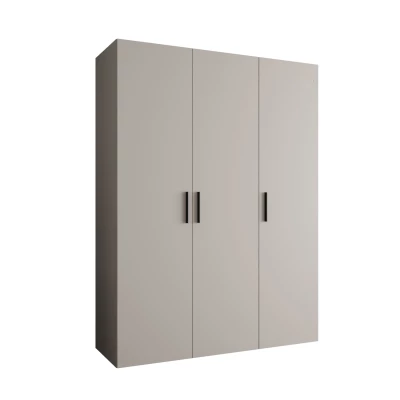 Priestranná šatníková skriňa HELMA 1 150 cm - kašmír / čierne úchyty