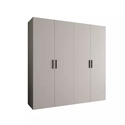 Priestranná šatníková skriňa HELMA 1 200 cm - kašmír / čierne úchyty