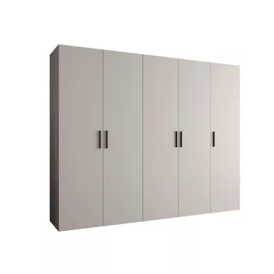 Priestranná šatníková skriňa HELMA 1 250 cm - kašmír / čierne úchyty