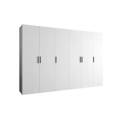 Priestranná šatníková skriňa HELMA 1 300 cm - biela / čierne úchyty
