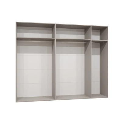 Zrkadlová šatníková skriňa CAITIR 2 250 cm - dub artisan / čierne úchyty