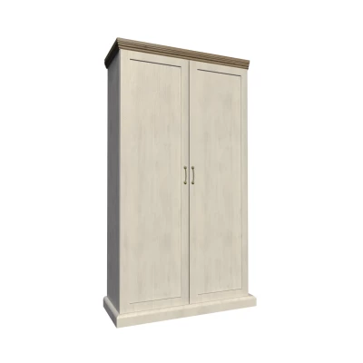 Dvojdverová šatníková skriňa 97 cm ELDOR - borovica nordická / divoký dub