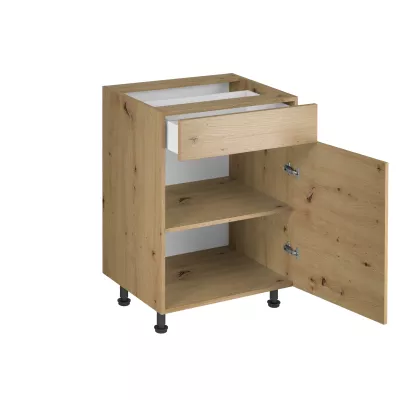 Dolná skrinka so šuplíkom VALEN 1 - šírka 60 cm, dub artisan