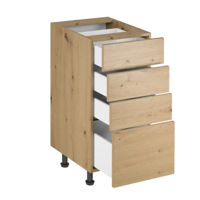 Kuchynská skrinka so šuplíkmi VALEN 1 - šírka 40 cm, dub artisan