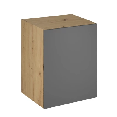 Horná hlboká kuchynská skrinka VALEN - šírka 60 cm, dub artisan / šedá