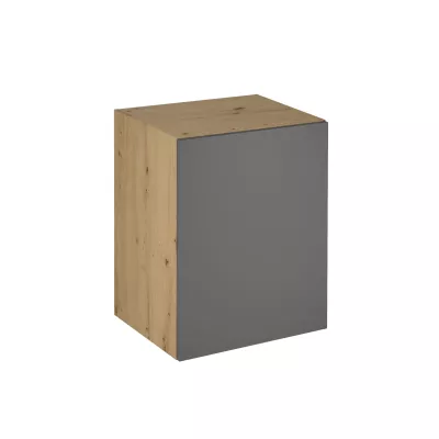 Horná hlboká kuchynská skrinka VALEN - šírka 60 cm, dub artisan / šedá