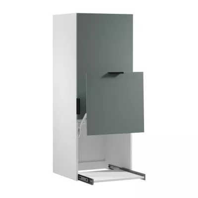 Horná kuchynská skrinka SALERNO - šírka 60 cm, biela / zelená