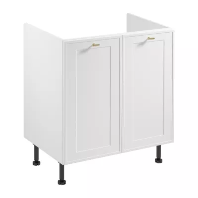 Dolná drezová skrinka SALERNO - šírka 80 cm, biela