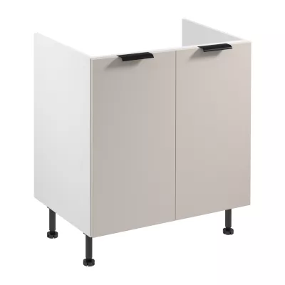 Dolná drezová skrinka SALERNO - šírka 80 cm, biela / béžová