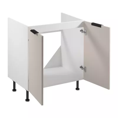 Dolná drezová skrinka SALERNO - šírka 80 cm, biela / béžová