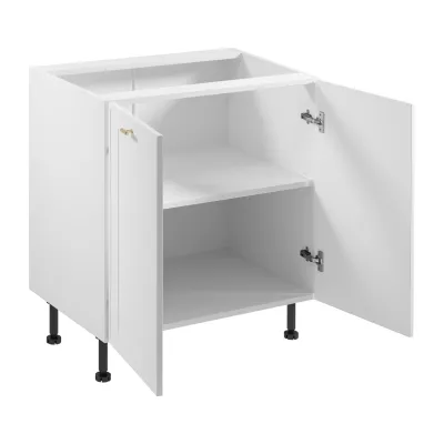Dolná dvojdverová skrinka SALERNO - šírka 80 cm, biela