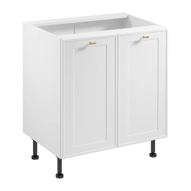 Dolná dvojdverová skrinka SALERNO - šírka 80 cm, biela