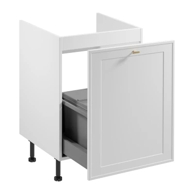 Drezová skrinka SALERNO - šírka 60 cm, biela + koše na odpad ZADARMO
